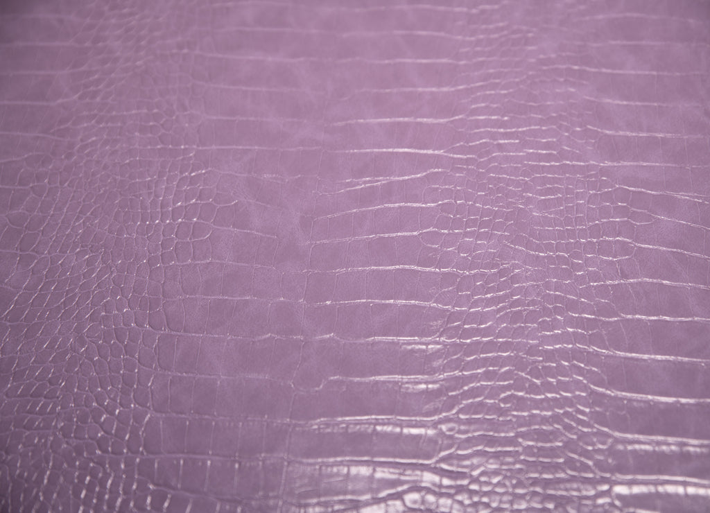 Le Embossed Croc Nuveau | Vegan Leather | Lavender