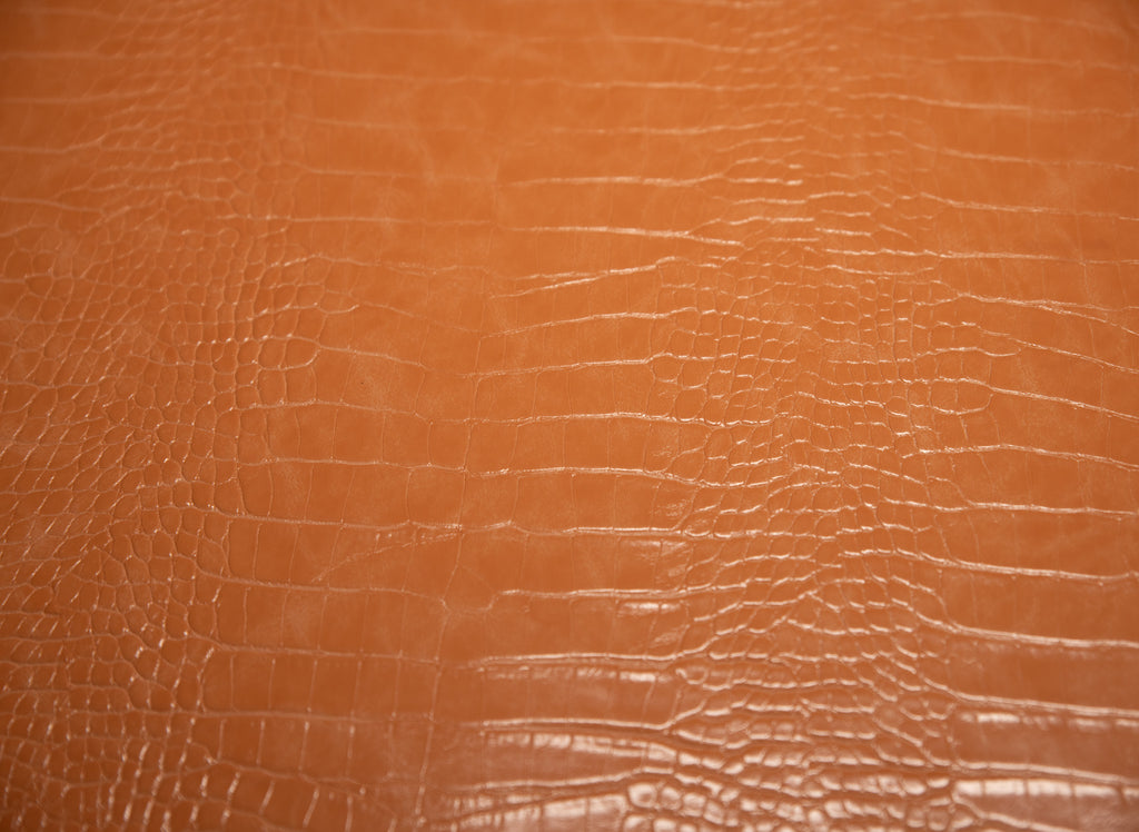 Le Embossed Croc Nuveau | Vegan Leather | Peach