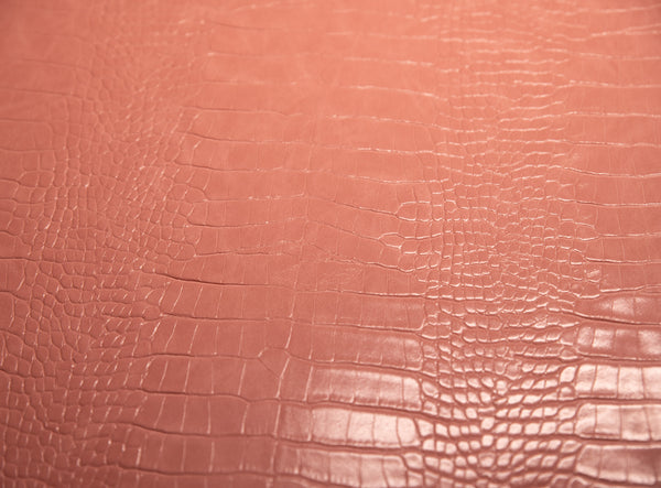 Le Embossed Croc Nuveau | Vegan Leather | Medium Blush