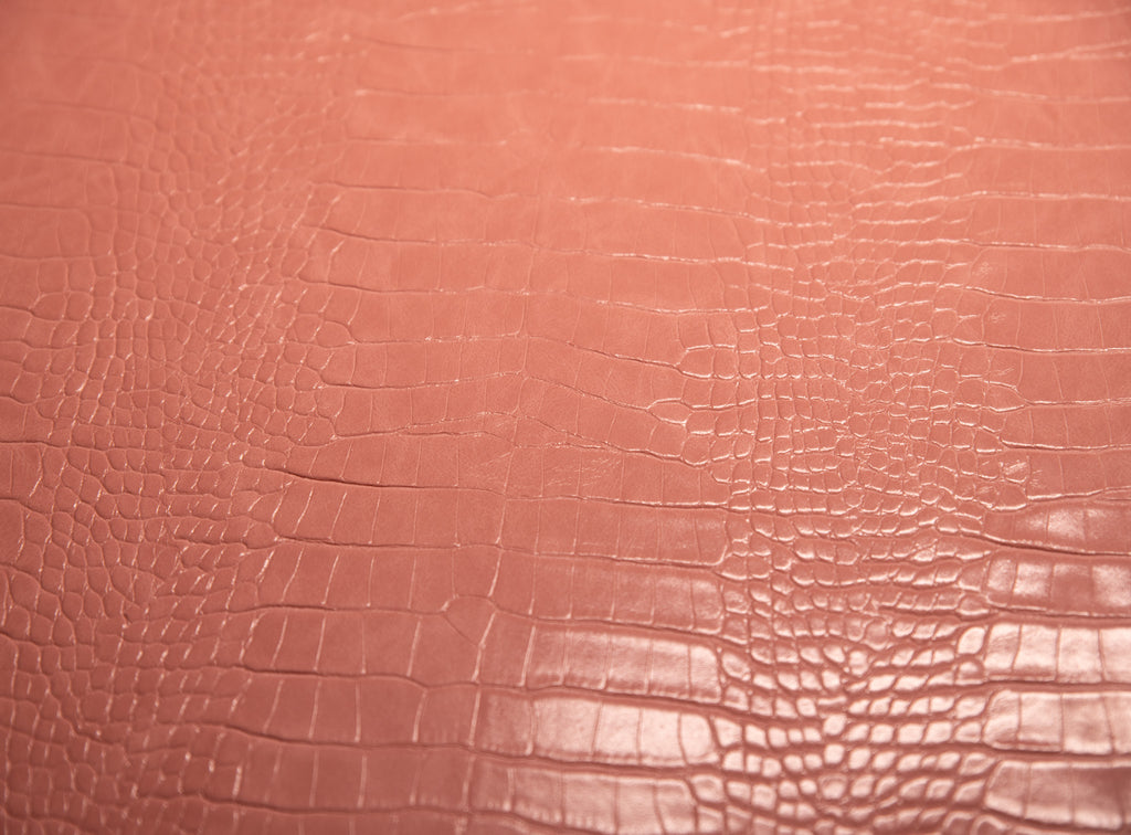Le Embossed Croc Nuveau | Vegan Leather | Medium Blush