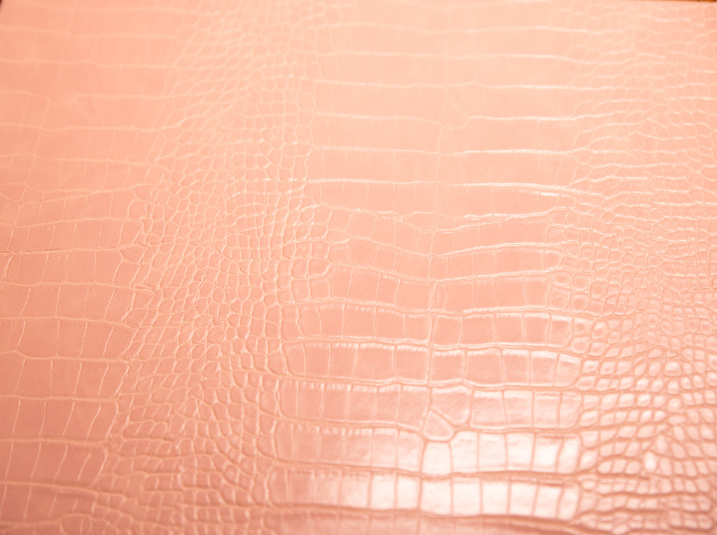 Le Embossed Croc Nuveau | Vegan Leather | Light Blush
