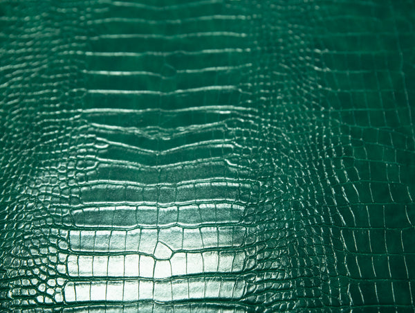 Le Embossed Croc Nuveau | Vegan Leather | Pine Green