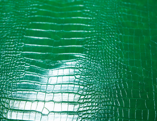 Le Embossed Croc Nuveau | Vegan Leather | Evergreen