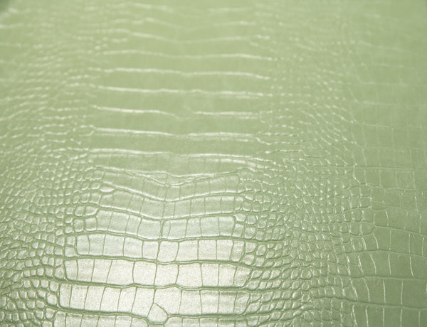 Le Embossed Croc Nuveau | Vegan Leather | Seafoam Green
