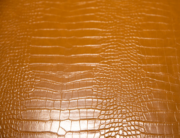 Le Embossed Croc Nuveau | Vegan Leather | Cognac