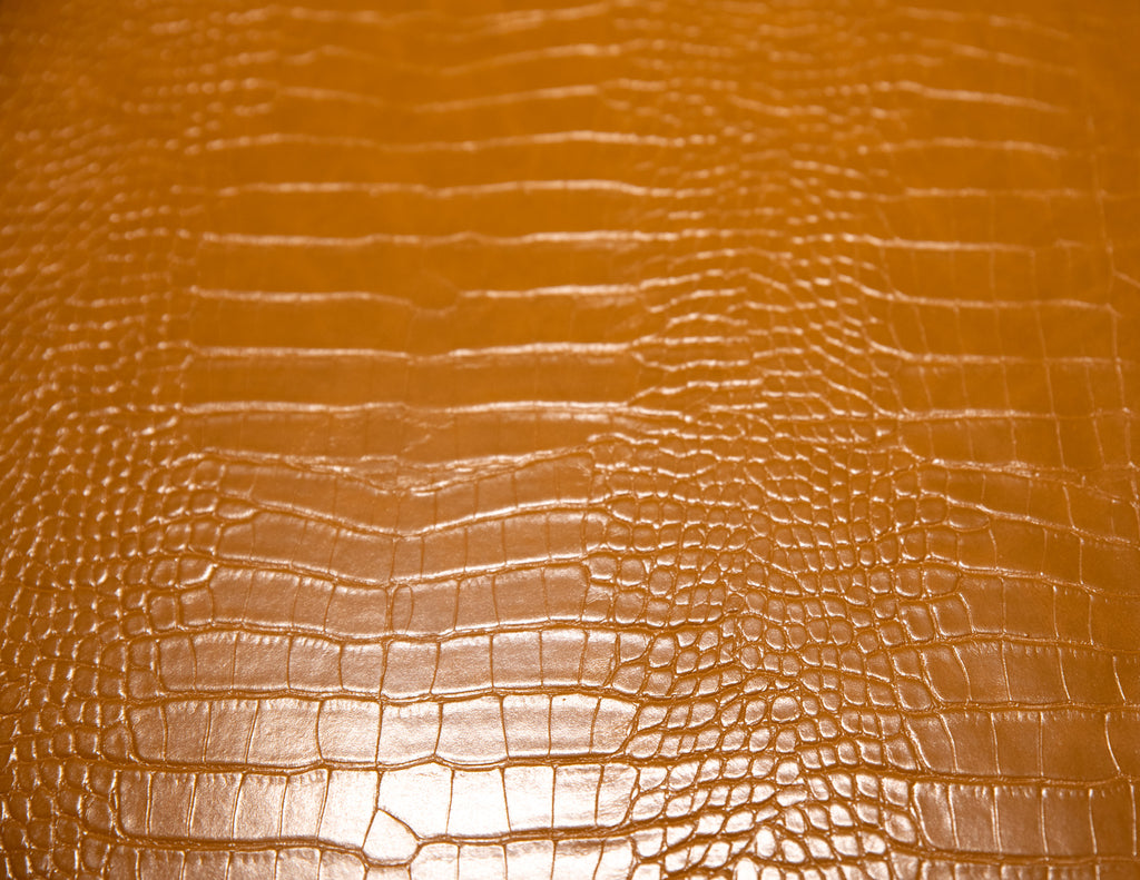 Le Embossed Croc Nuveau | Vegan Leather | Cognac