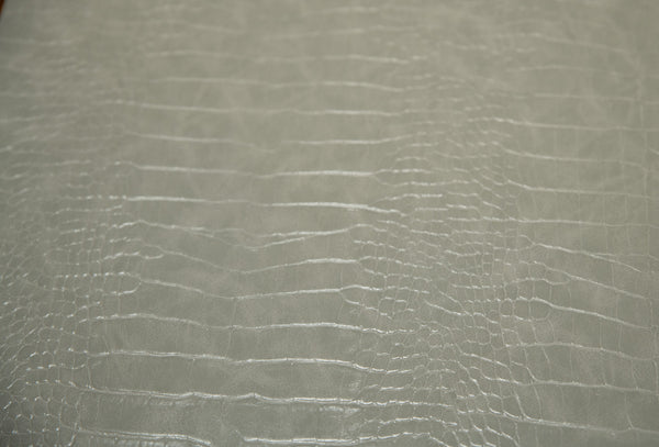 Le Embossed Croc Nuveau | Vegan Leather | Gray