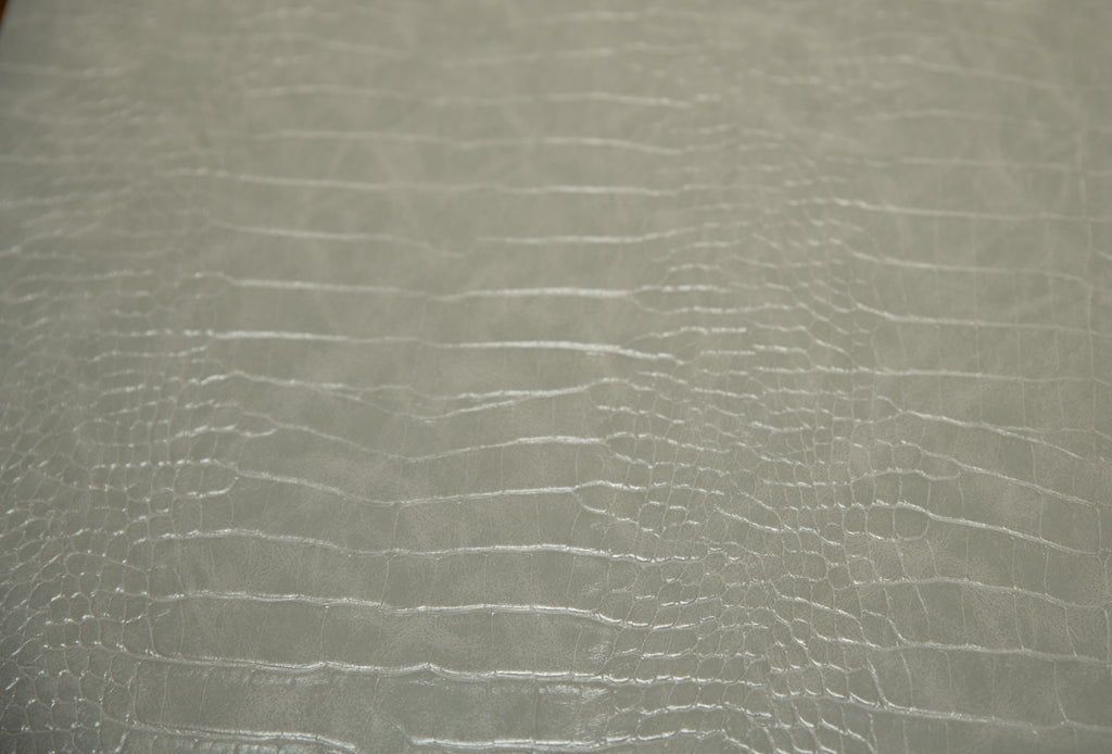 Le Embossed Croc Nuveau | Vegan Leather | Gray
