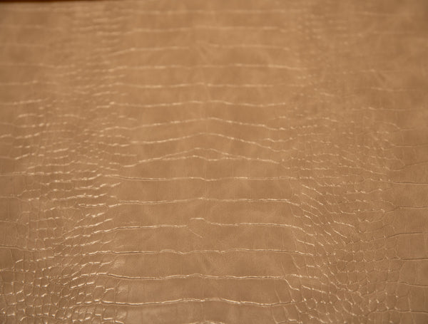 Le Embossed Croc Nuveau | Vegan Leather | Taupe Gray