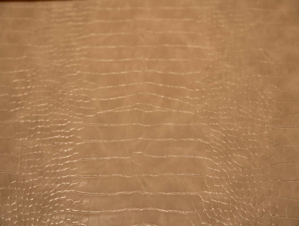 Le Embossed Croc Nuveau | Vegan Leather | Taupe Gray