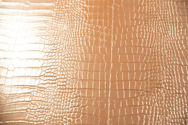 Le Embossed Croc Nuveau | Vegan Leather | Medium Beige