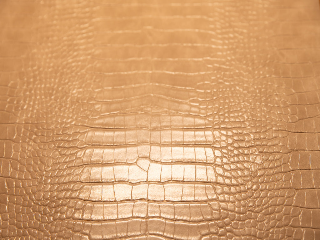 Le Embossed Croc Nuveau | Vegan Leather | Tan
