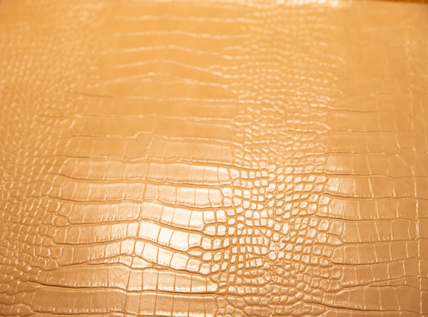 Le Embossed Croc Nuveau | Vegan Leather | Camel