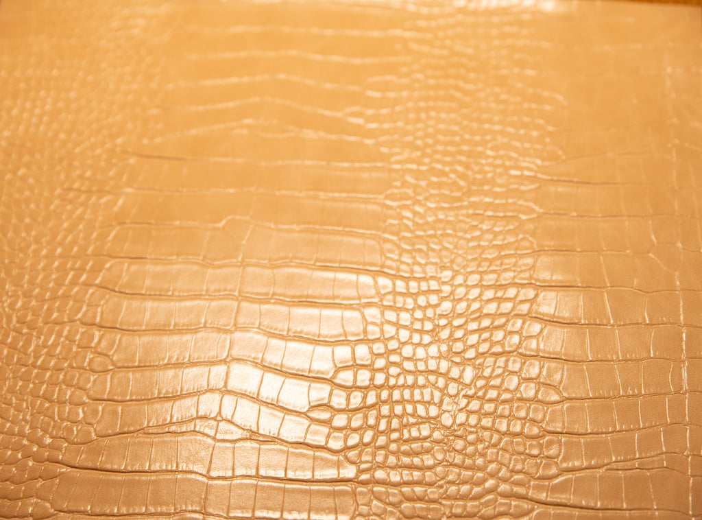 Le Embossed Croc Nuveau | Vegan Leather | Camel