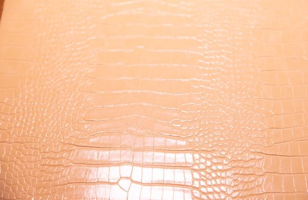 Le Embossed Croc Nuveau | Vegan Leather | Warm Cream