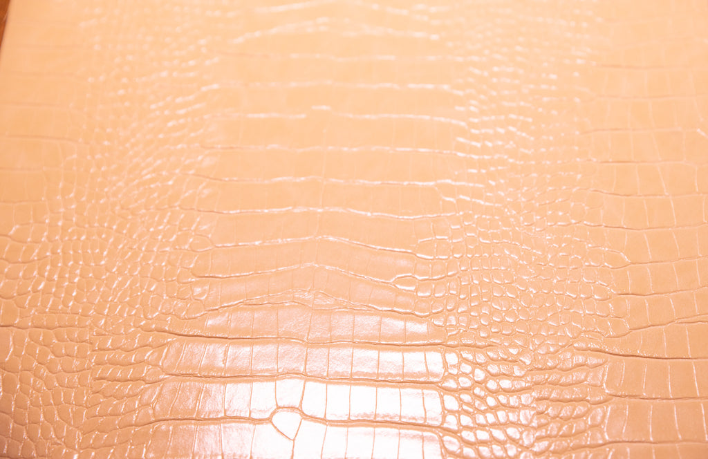 Le Embossed Croc Nuveau | Vegan Leather | Warm Cream