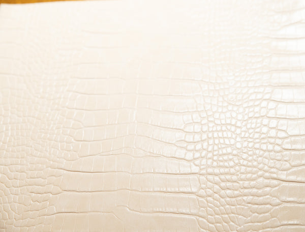 Le Embossed Croc Nuveau | Vegan Leather | White