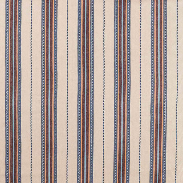 Lechlade Stripe Woad/Linen | Morris & Co.