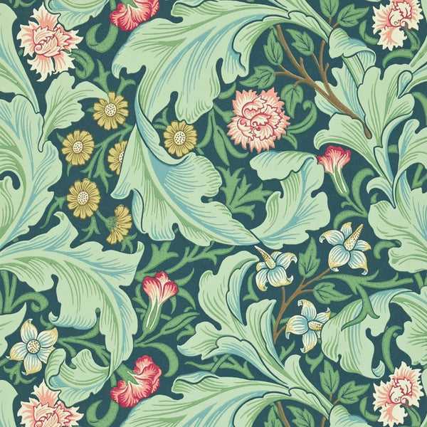Leicester Sage Woad Wallcovering | William Morris