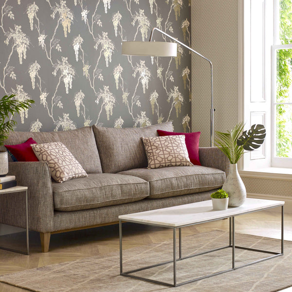 Leonora - Grey Wallcovering | 1838 Wallcoverings