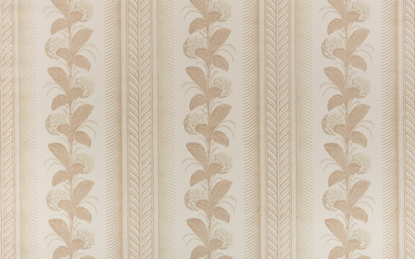 Climbing Hydrangea Fabric, Light Greige on Light Tint Wallcoverings | Quadrille