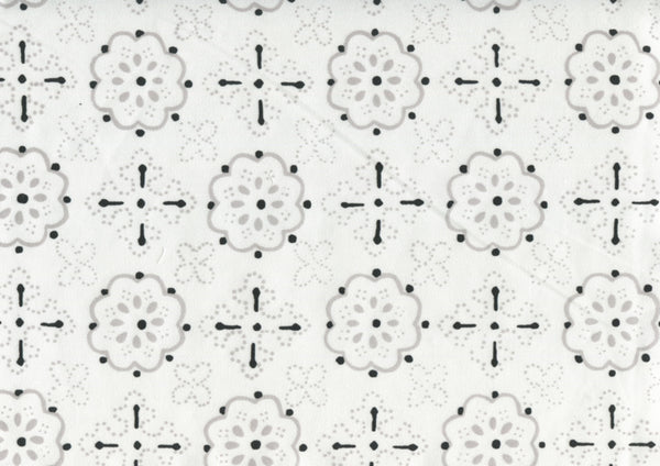 Crawford, Light Grey Black Wallcoverings | Quadrille
