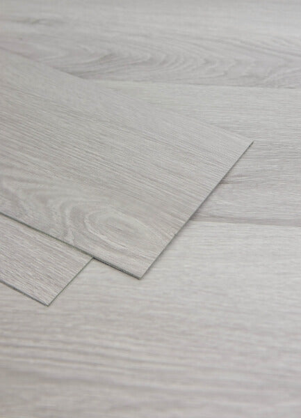 Light Grey Peel & Stick Wood Floor Planks | Jeffrey Stevens Wallcovering