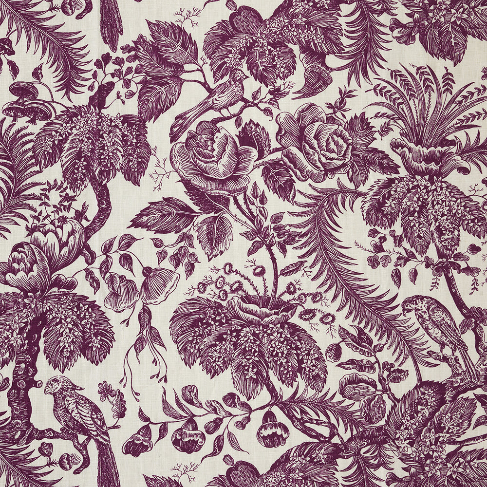 Bird Toile Ii, Light Plum on Light Tint