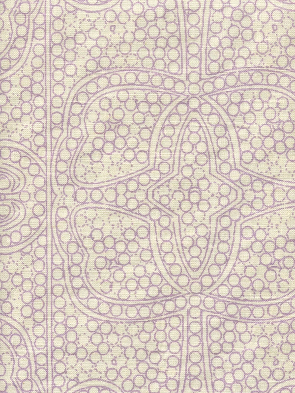 Lilac on Taj Ecru Wallcoverings | Cloth and Paper