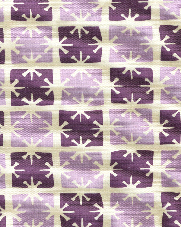 Georgia Small Scale Lilac Purple on Tint Screen Printed Fabric | China Seas