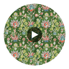 Lilia Print Kelly | Thibaut Fabrics Circular Swatch | Thibaut