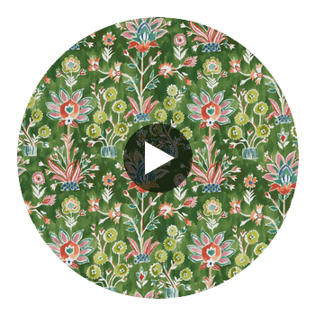 Lilia Print Kelly | Thibaut Fabrics Circular Swatch | Thibaut