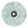 Lilia Print Mineral | Thibaut Fabrics Circular Swatch | Thibaut