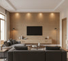 Lillian's Horizontal Grass Cloth | Phillipe Romano - living room room setting