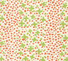Lime Green Orange Dots on Tint Cotton/Linen