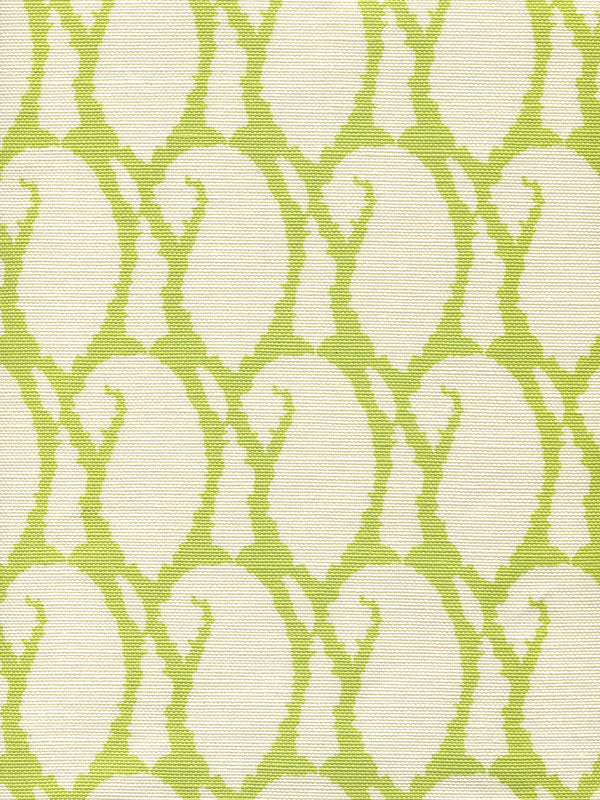 Carna Lime on Tint Screen Printed - Aqua Fabric | China Seas