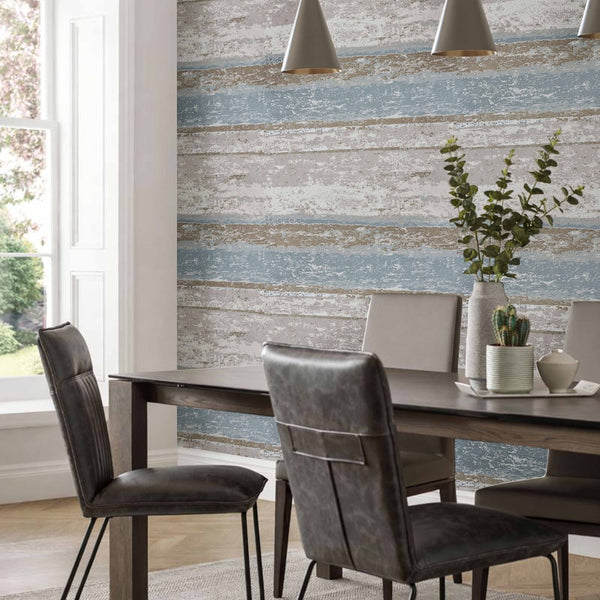 Linea Teal - Green Wallcovering | 1838 Wallcoverings