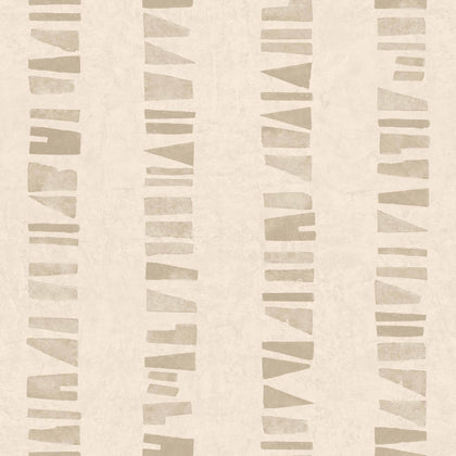 Linear Footprints Beige Wallcovering | Tres Tintas
