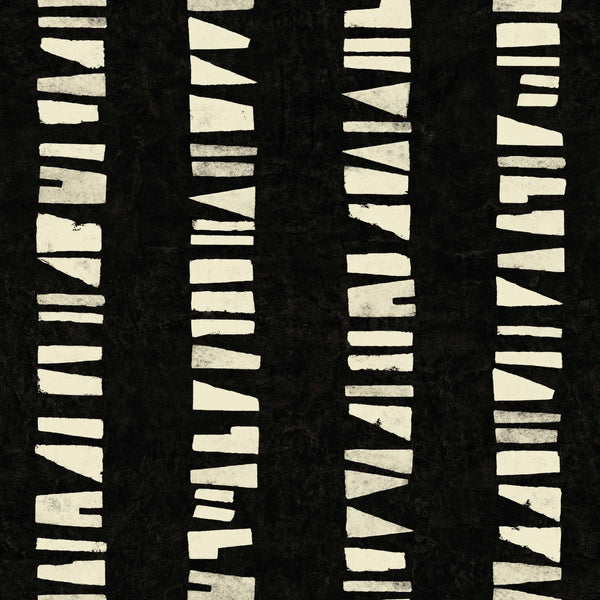 Linear Footprints Black Wallcovering | Tres Tintas