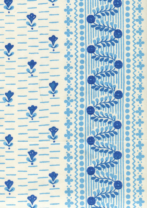 Links II, Blue New Blue on Cotton Sateen | Quadrille
