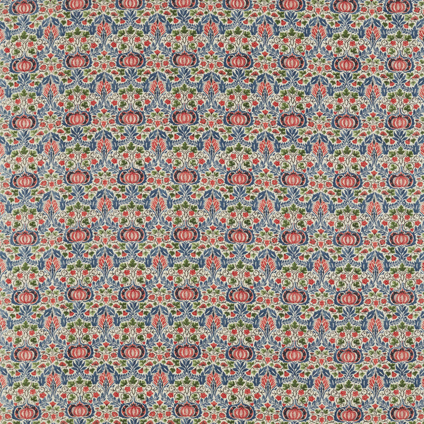 Little Chintz Indigo/Carmine | Morris & Co.