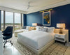 New Navy on White Linen