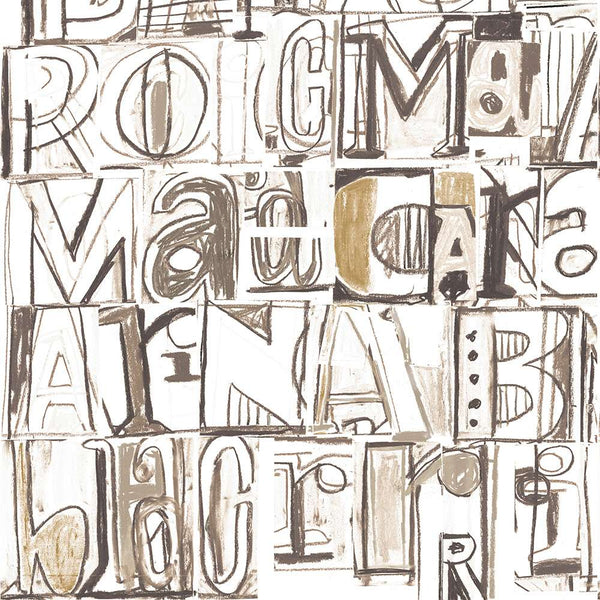 Lletras I Tipos 1990-5 Wallcovering | Tres Tintas