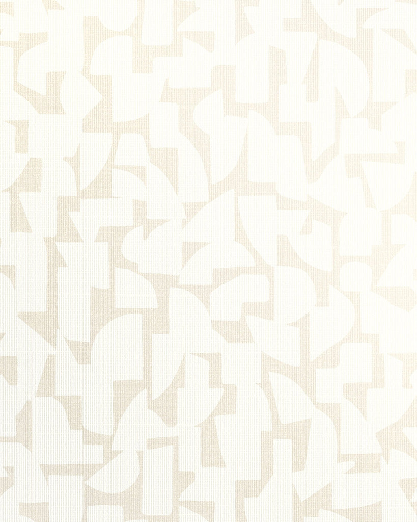 London All About Geo Warm White Wallcovering | Phillipe Romano