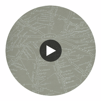 London Calling - Map Wallcovering - Putty Taupe Circular Swatch | DW