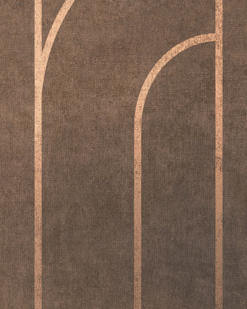 London Mylar Arches Cocoa Flare Wallcovering | Phillipe Romano