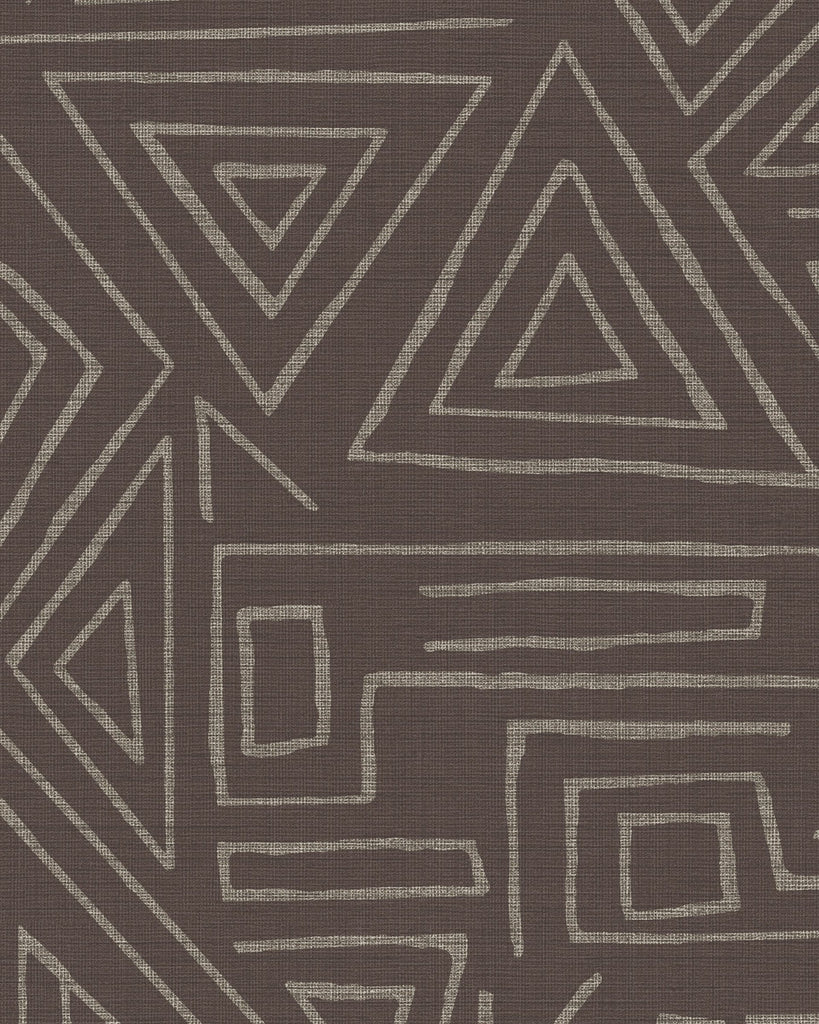 London Tahitian Tapa Coffee Wallcovering | Phillipe Romano