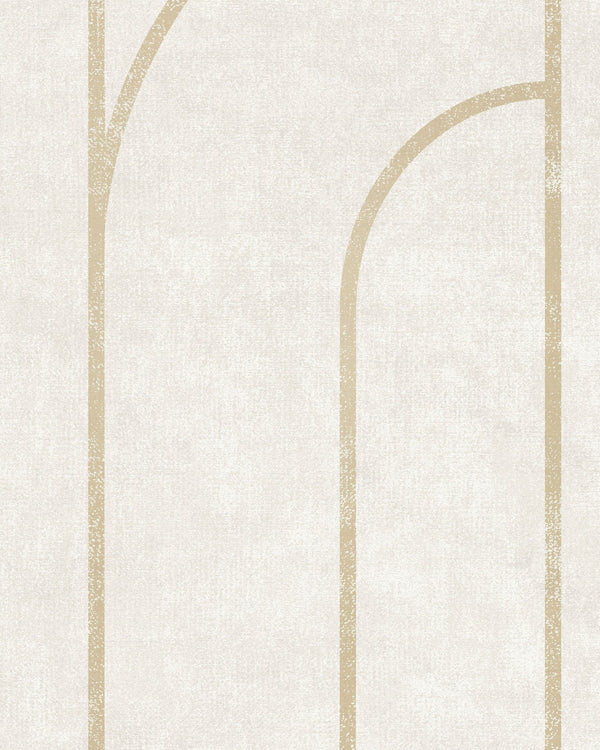 London Velvet Arches Golden White Wallcovering | Bolta