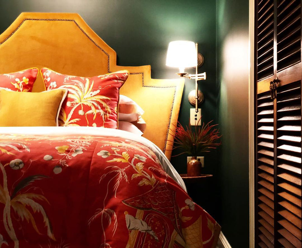 Room setting — Print Bedding Dunbarlo Interiors