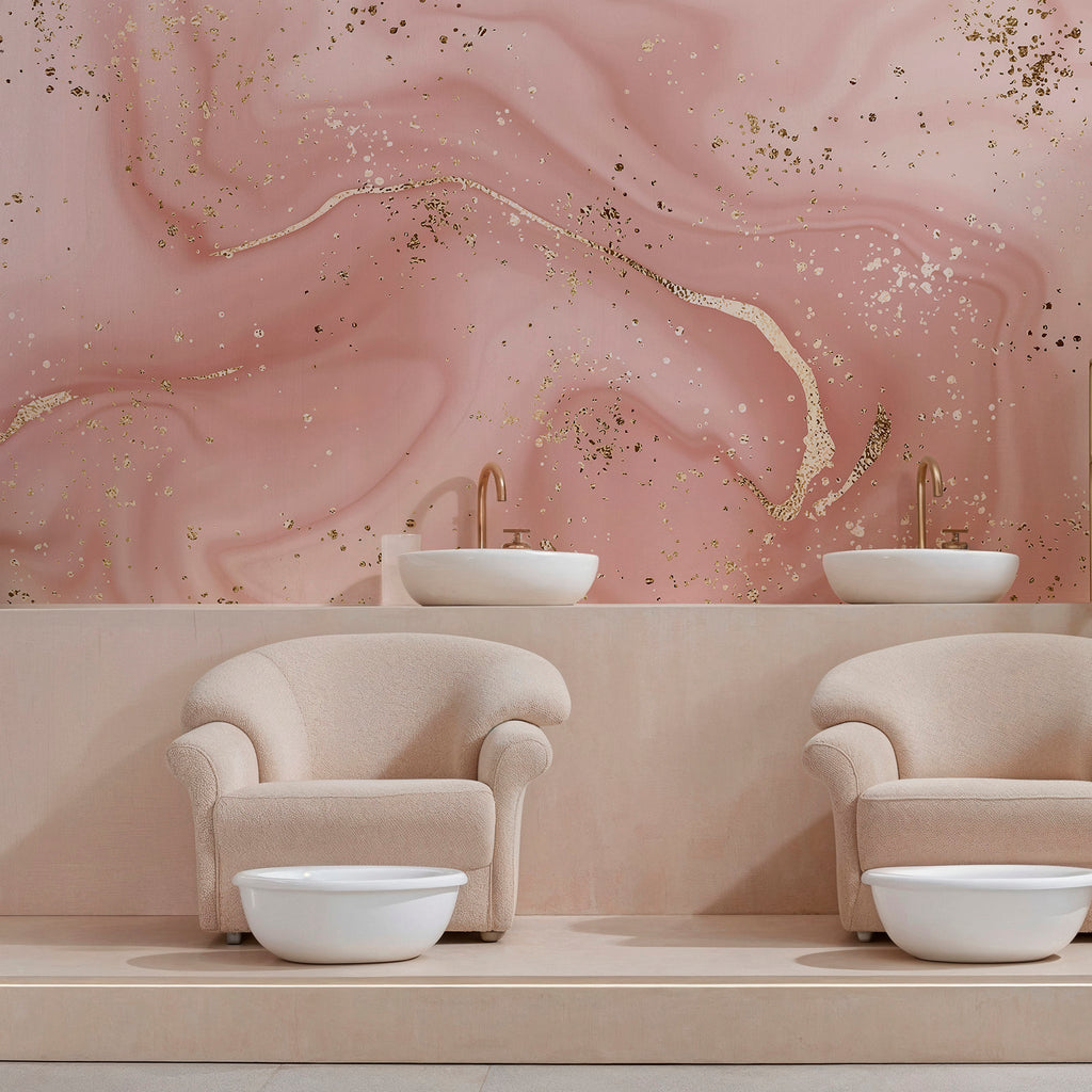 RosŽ Luxe Mural | Adrian Wallcovering | DW Bespoke Studios